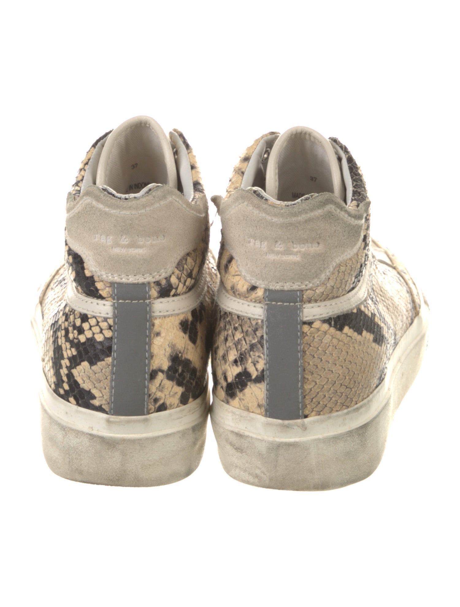 Rag & Bone Leather Animal Print Sneakers